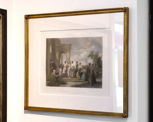 Antique "The Possesion to the Christening" Artwork