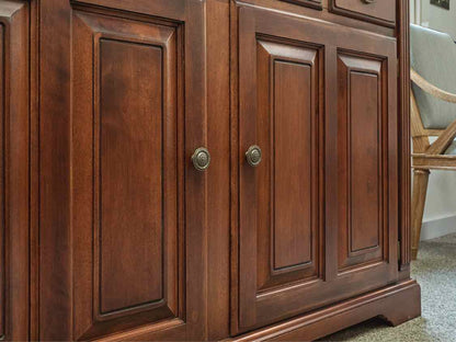 Nichols & Stone Cherry China Cabinet with Lighted Hutch