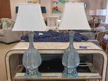 Pair of Blue & Green Glaze Table Lamps