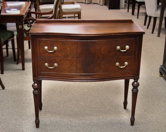 Inlaid Mahogany Two Drawer Console