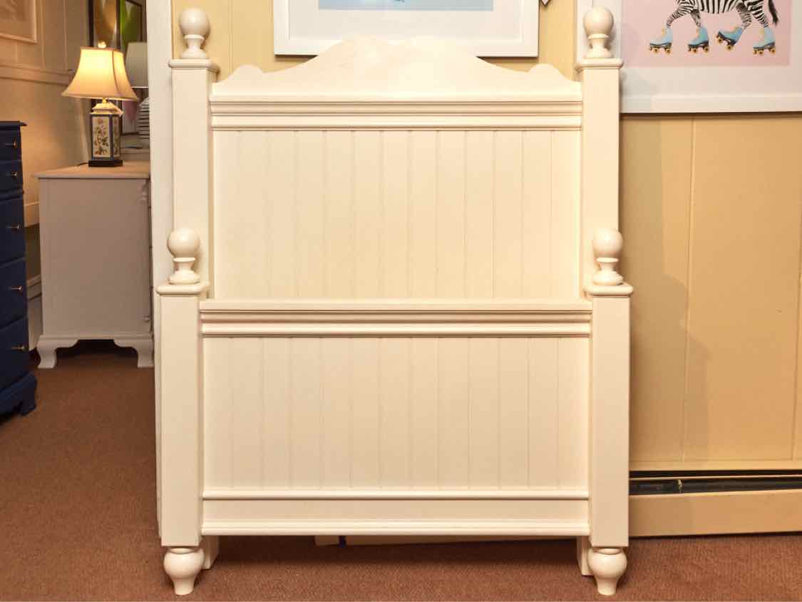 Legacy Kids White Arch Beadboard Twin Bed