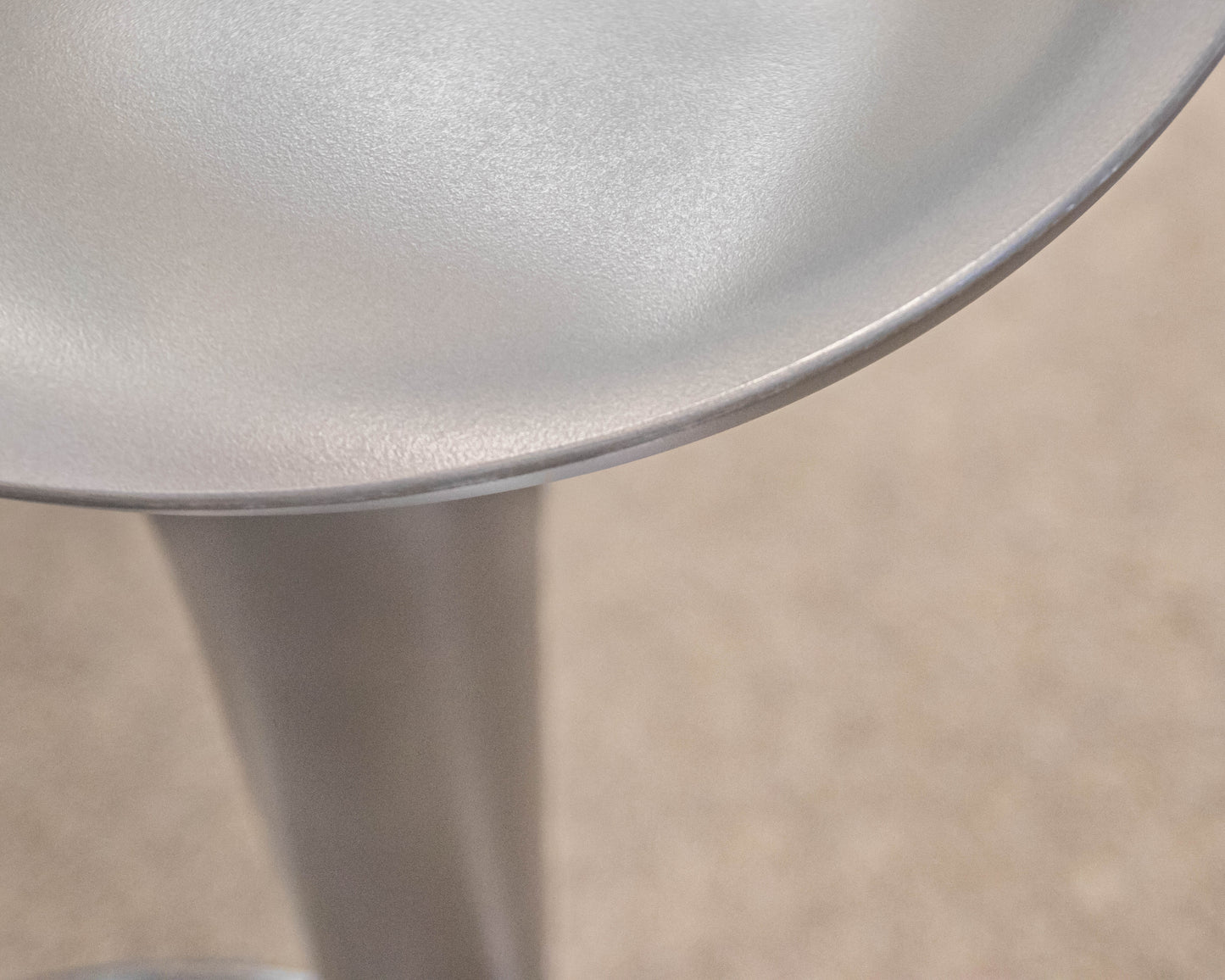 Bombo Counter Stool With A Sleek Metallic Finish & Tapered Base