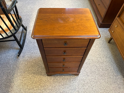 Grange 5-Drawer Bedside Chest in Cherry with Bronze Pulls