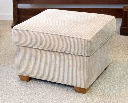 Circle Furniture Three Piece Sectional in Camel Corduroy W/ Ottoman