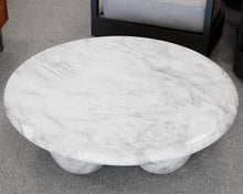 CB2 Cova Round Marbled Resin Indoor/Outdoor Coffee Table