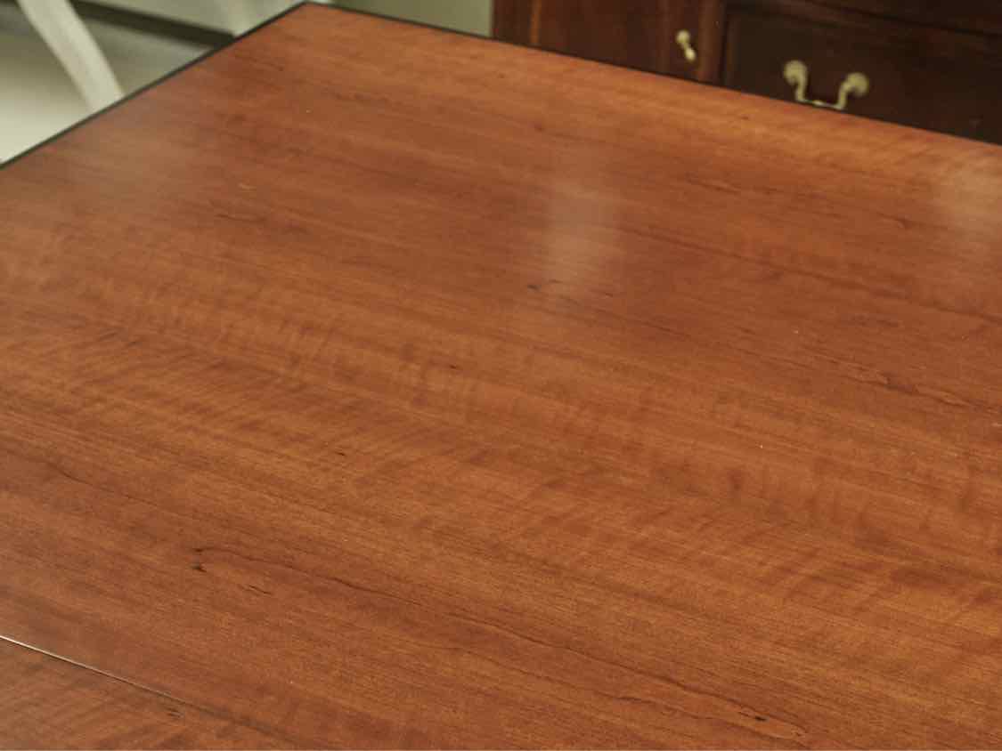 Custom Italian Country Dining Table in Cherry and Black with Leaves