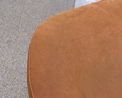 Four Hands Pair of  Swivel 'Julius' Nubuck Cognac Chairs