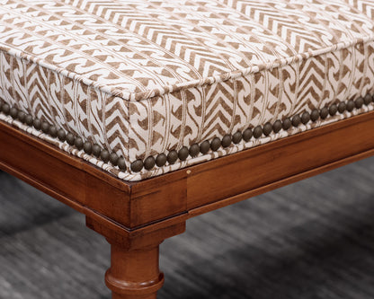 Kravet Custom Ottoman w/ Spooled Legs