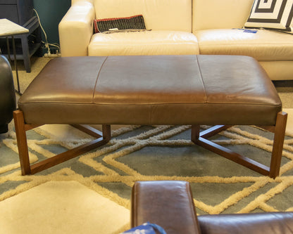 Jonathan Louis 'Bennett' Leather Ottoman