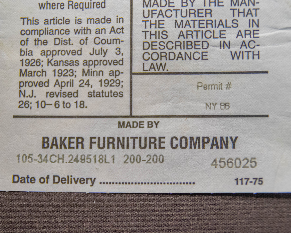 Pair Of  Baker " Coach Legacy" Glove Tanned Mahogany Leather Chairs & Ottoman