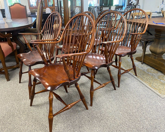 Set of 6 DR Dimes Bow Back Windsor Chairs