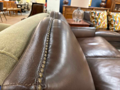 Chocolate Leather Loveseat