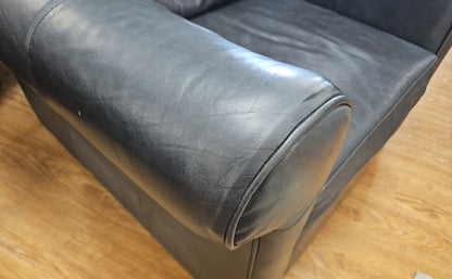 Klausner Charcoal Leather Chair