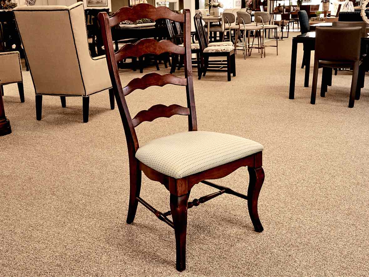 Nichols & Stone Cherry Dining Table & Set of 6 Ladderback Chairs