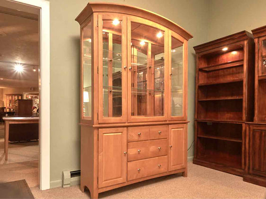 Stanley Maple 3 Glass Door 3 Drawer 2 Door  China Cabinet