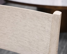 Pair of Theodore Alexander White Washed Oak Chairs with Blue Velvet Seats