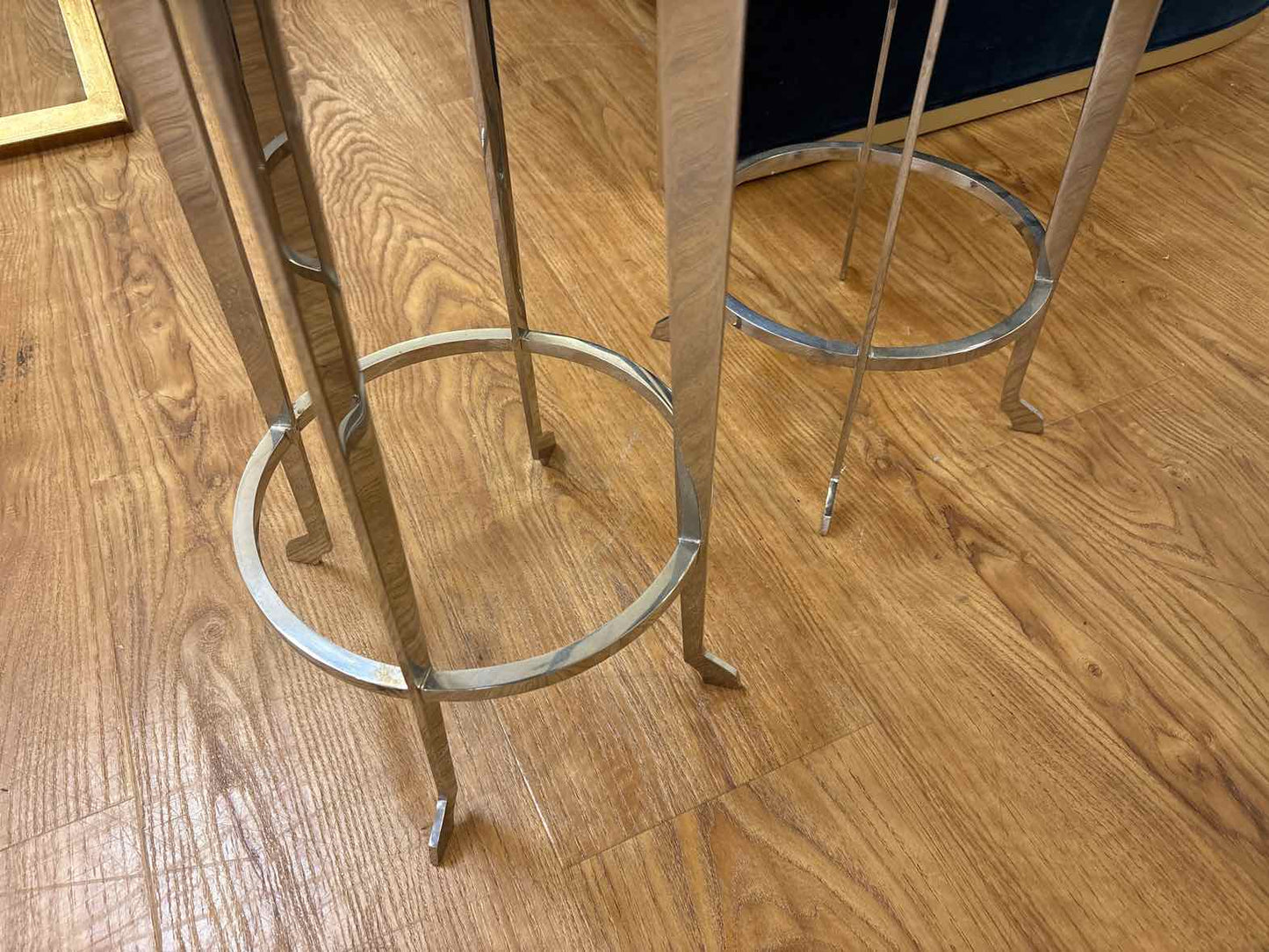 Caracole Pair of Black Lacquer Side Tables