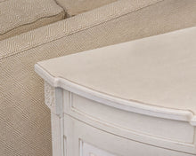 Cream Finish Demilune W/ 2 Doors & 3 Drawers