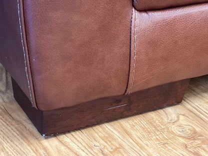 Medium Brown Leather Sofa