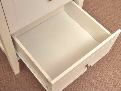 White Finish Petite 4 Drawer Chest