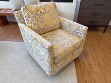Yellow & Grey Swivel Rocker Arm Chair