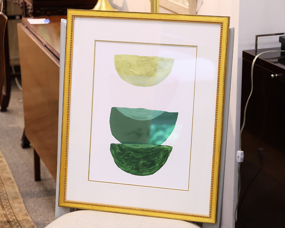 "Living Spectrum I" Matted Print in Antique Gold Frame