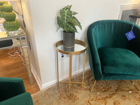 Gold Mirrored Drink Table