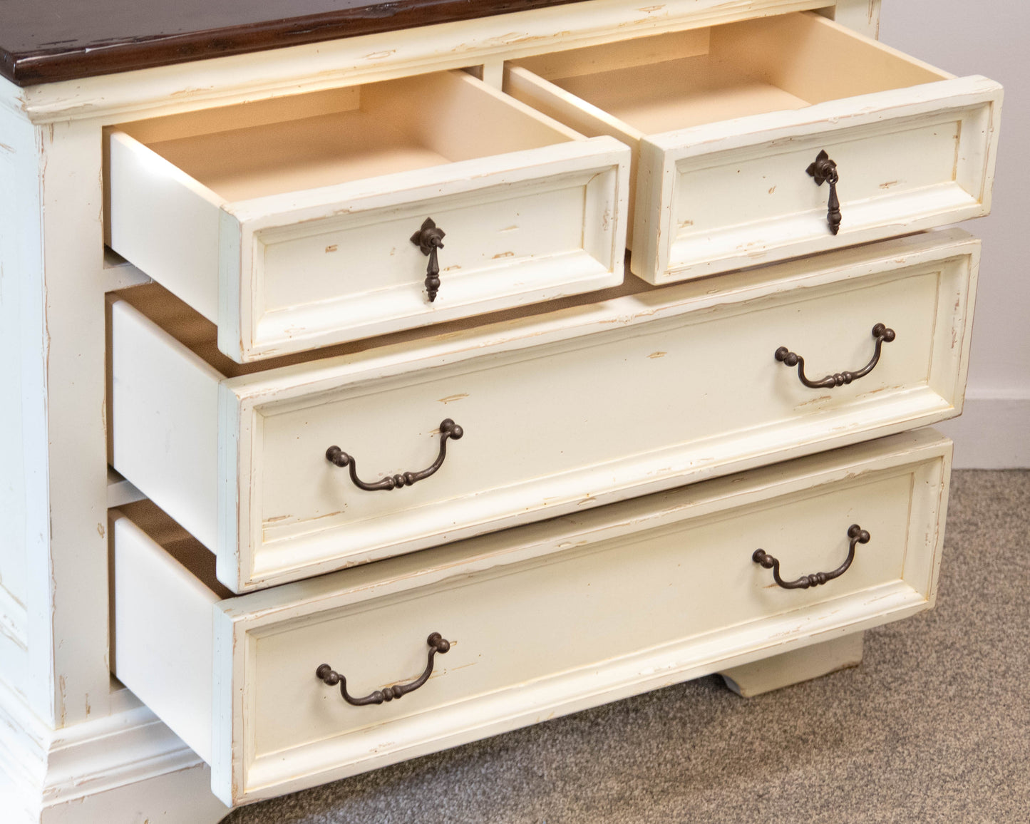 Fremarc Cream & Cherry Bedside Chest