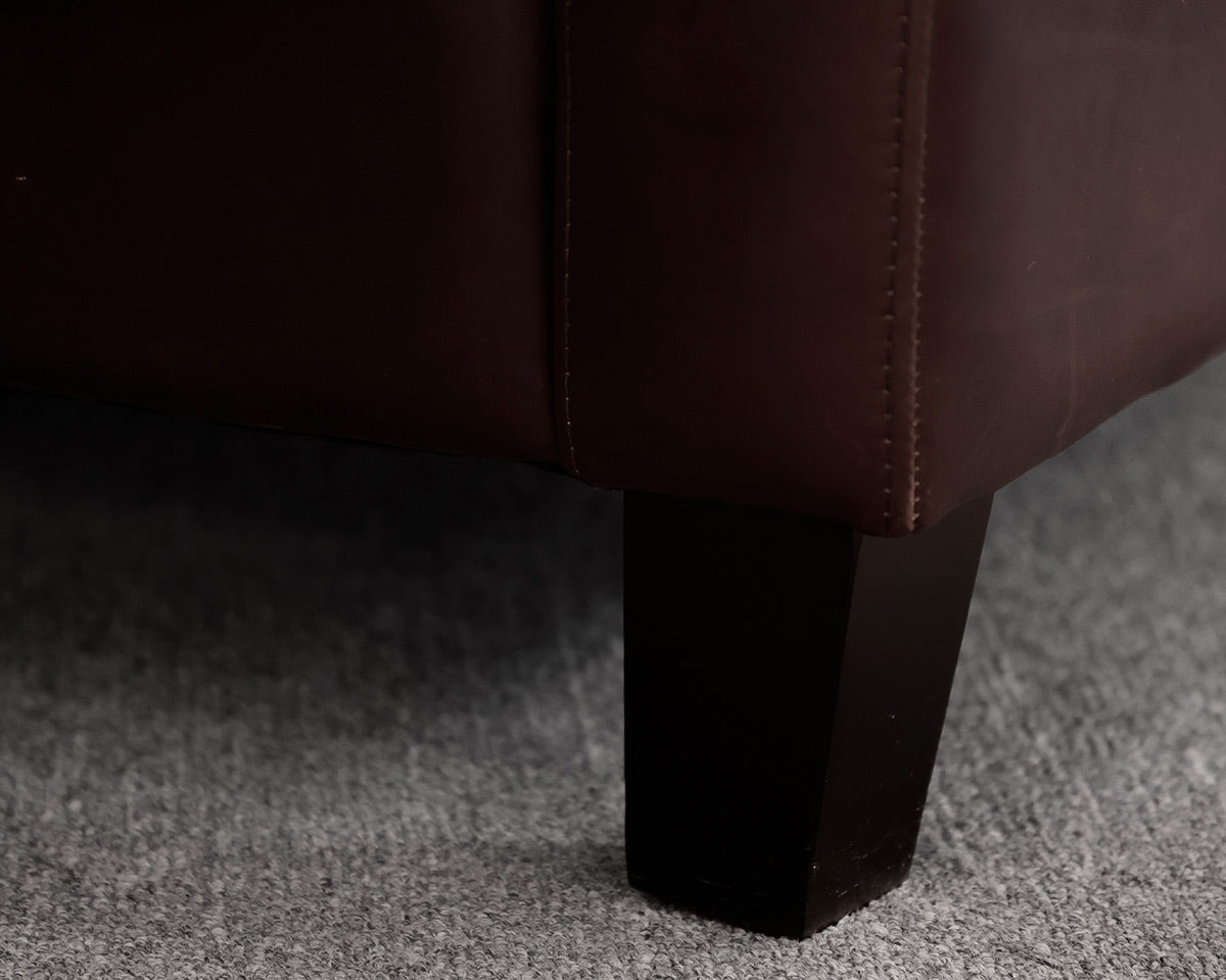 Boston Interiors Leather Chair With Ottoman