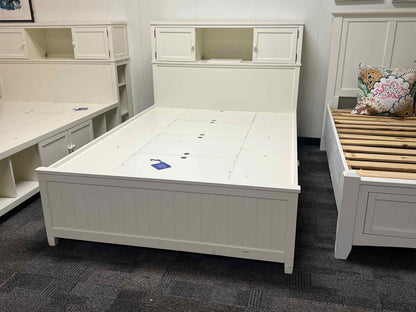 PB Teen Off-White Platform Storage Bed w/ Hutch