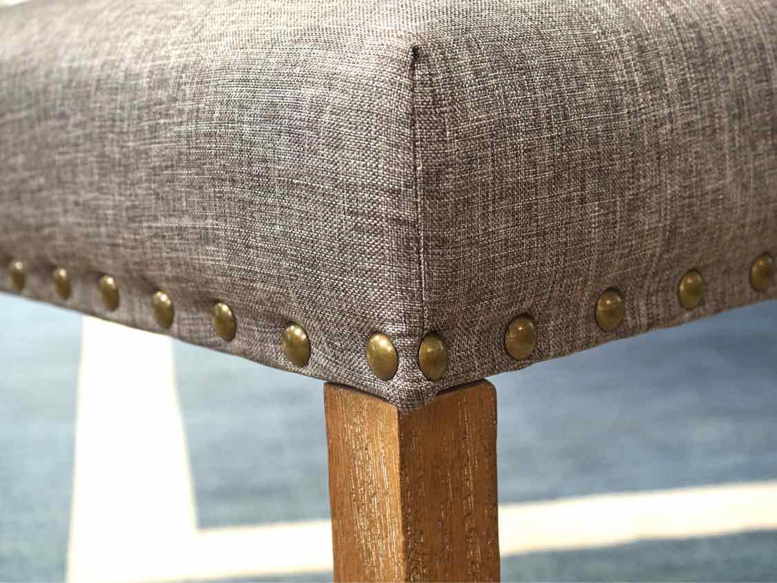 Set of 6 Grey Heather Parsons Dining Chairs on Driftwood Finish Legs