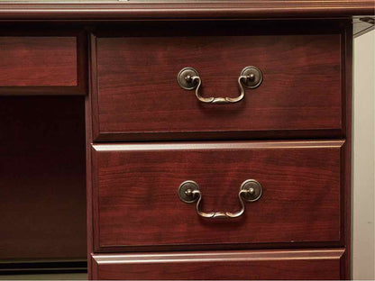 Cherry Finish Veneer  6 Drawer Desk