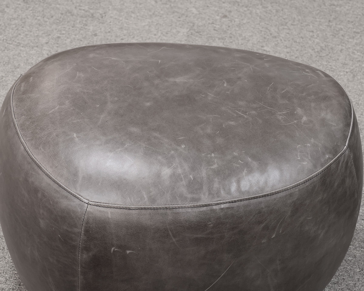 Room & Board Asher Brown Leather Ottoman