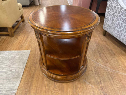 Ethan Allen Round Library Accent Table