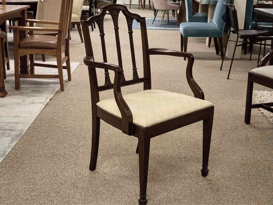 Grand Rapids Mahogany Wheatsheaf Back Arm Chair