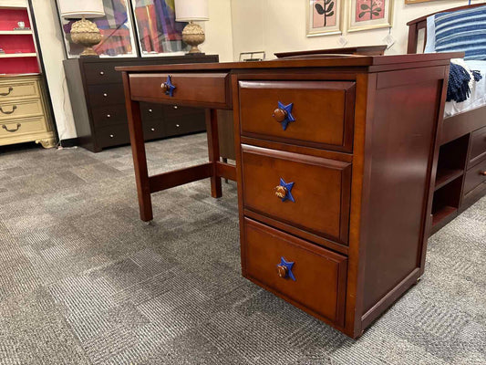 Cherry Wood Pedestal Desk