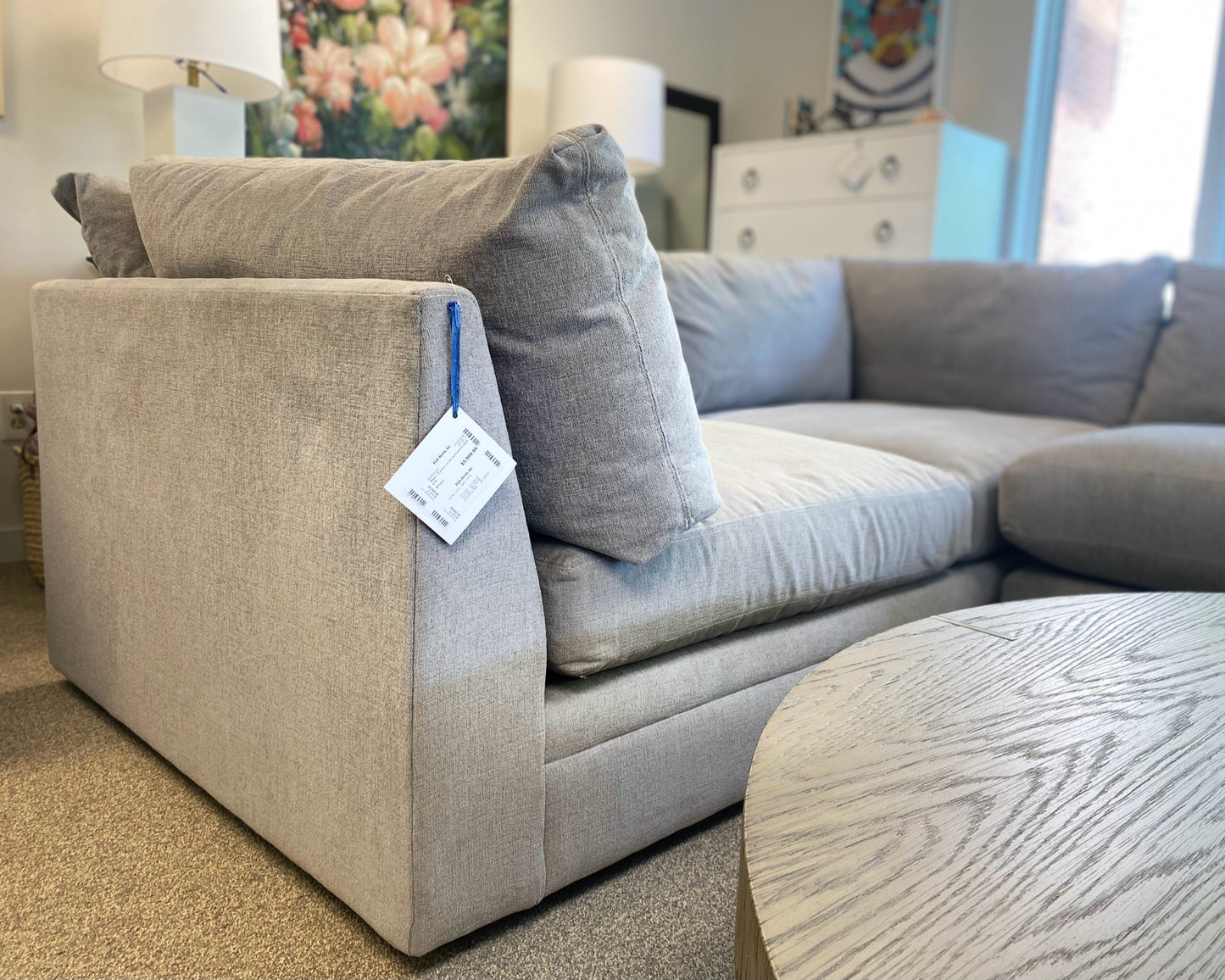 Arhaus Pavo 2-Piece Corner Sectional in Light Grey
