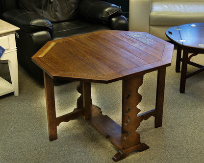 Baker Quartersawn Oak Drop Leaf Side Table