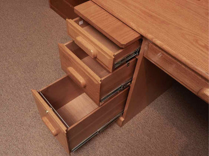 Winners Only Oak Roll Top Desk with File Drawer (includes 4 keys)