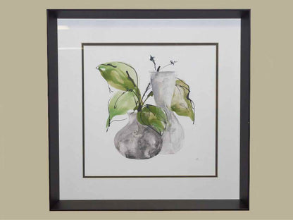 Framed Giclee: "Two Vases III"