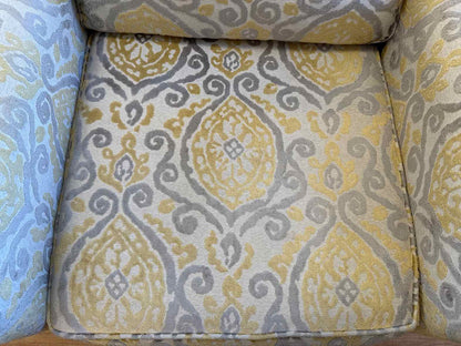 Yellow & Grey Swivel Rocker Arm Chair