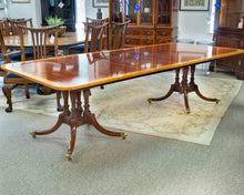 Baker Historic Charleston Mahogany Birdcage Double Pedestal Dining Table