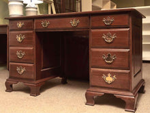 Mahogany 7 Drawer Brass Handles  Desk