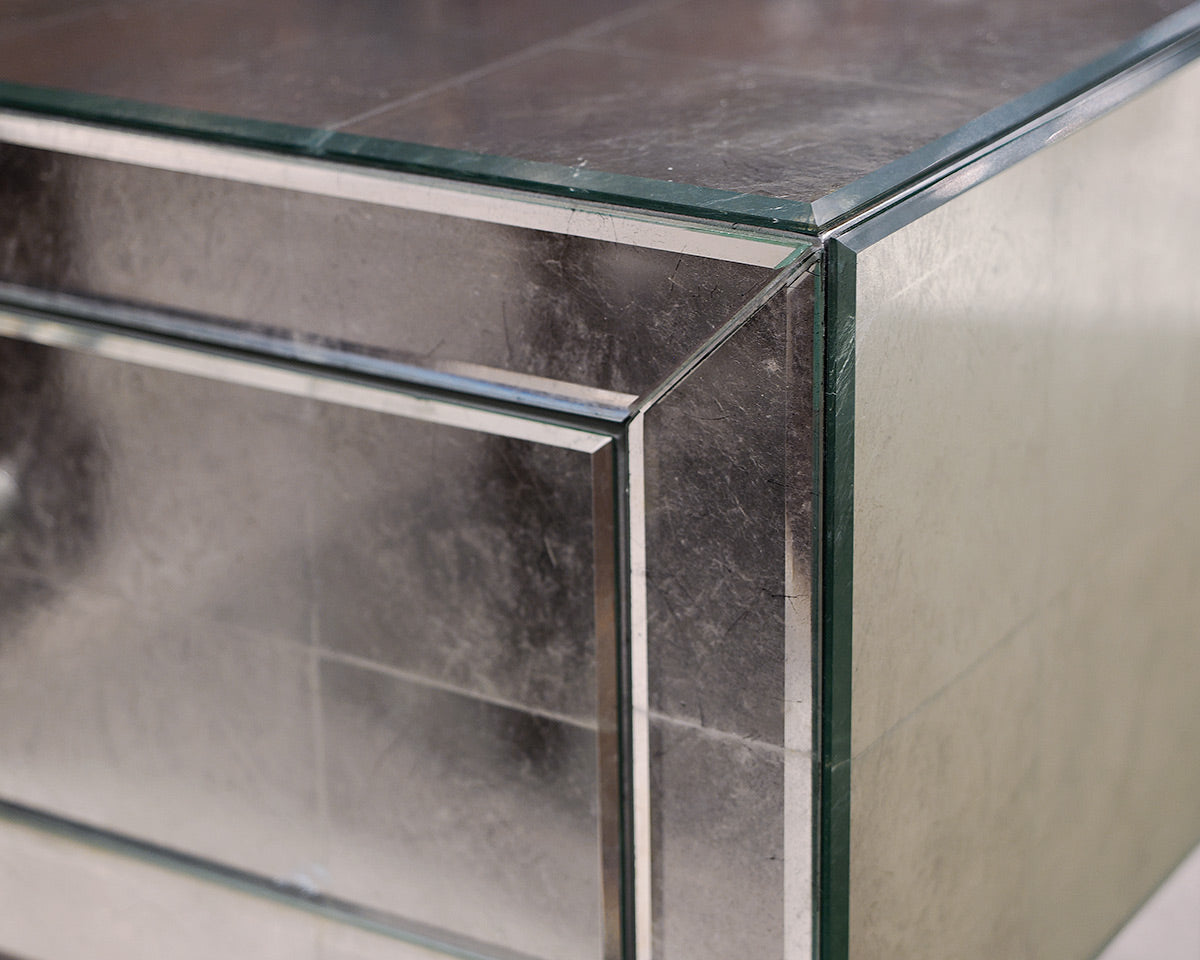 Restoration Hardware Antique Mirrored Accent Table