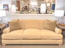 Aerin Butter Scotch Velvet 3 Cushions Sofa with 2 Toss Pillows