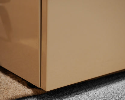 Low Profile Creme Coloured Lacquered Credenza