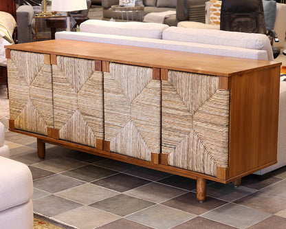 Rattan Four Door Console