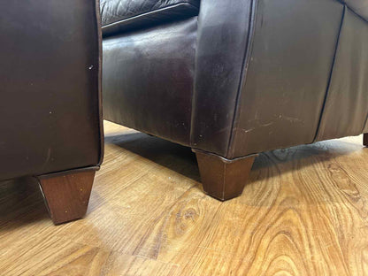 Pottery Barn 'Manhattan' Armchair and Ottoman