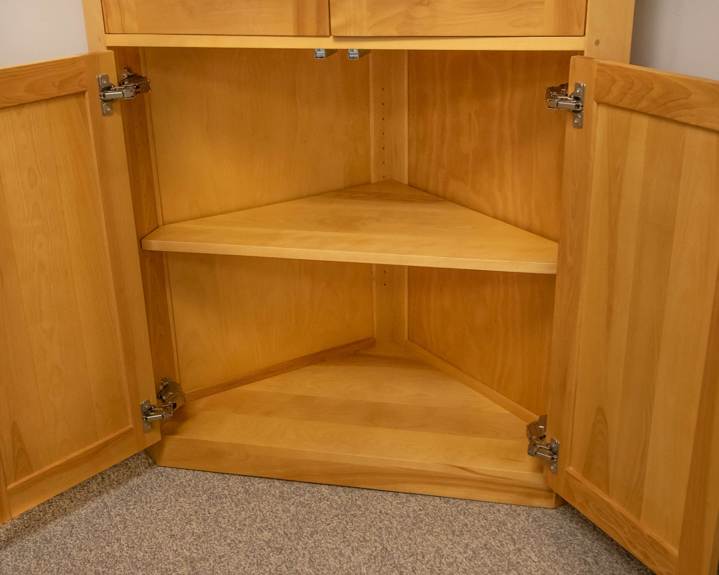 Pompanoosuc Mills Solid Birch Corner Cabinet