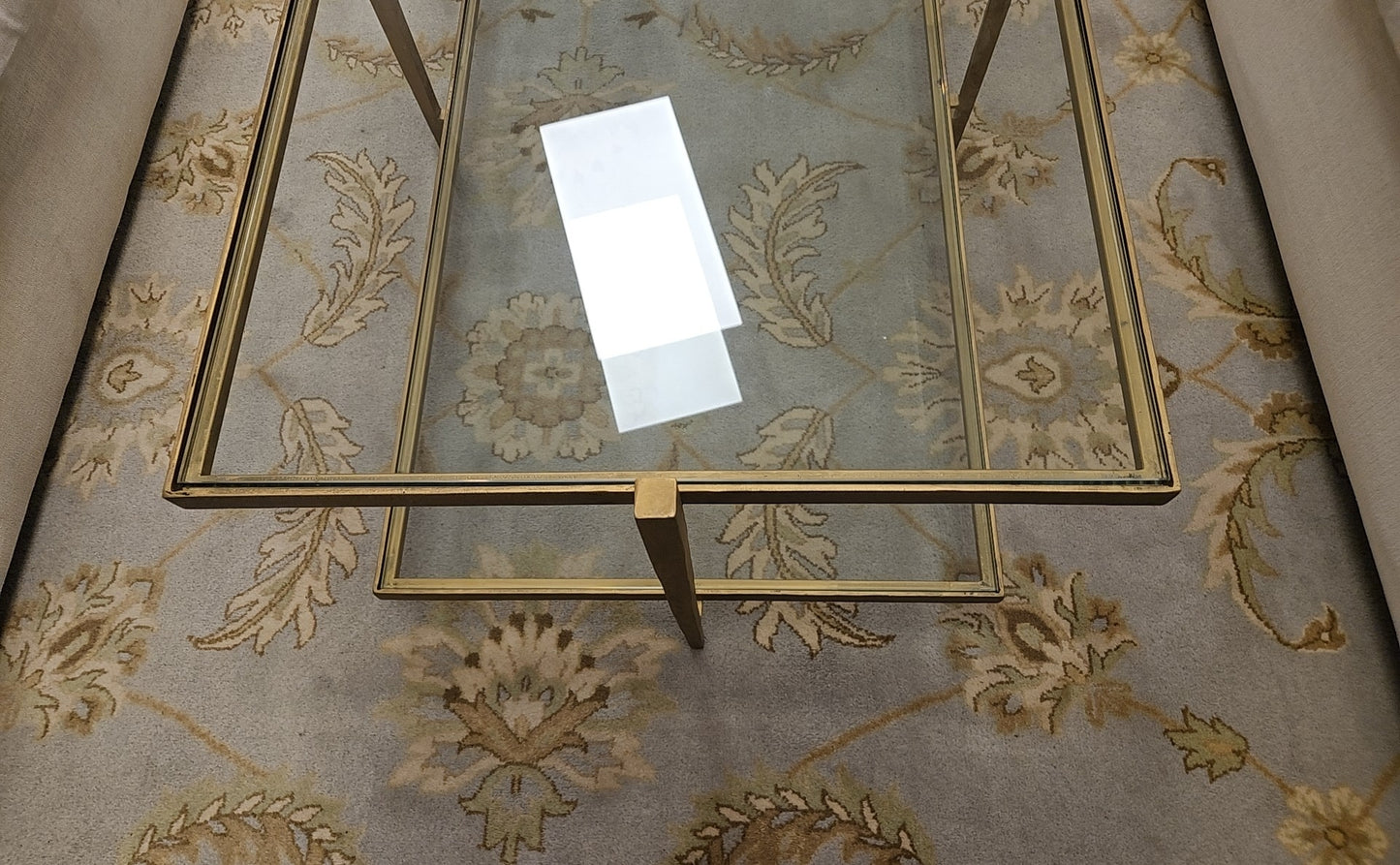 Brass Rectangular Cocktail Table